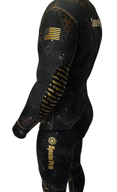 SpearPro Golden Cabrilla Mens Wetsuit - 5mm Titanium Lined