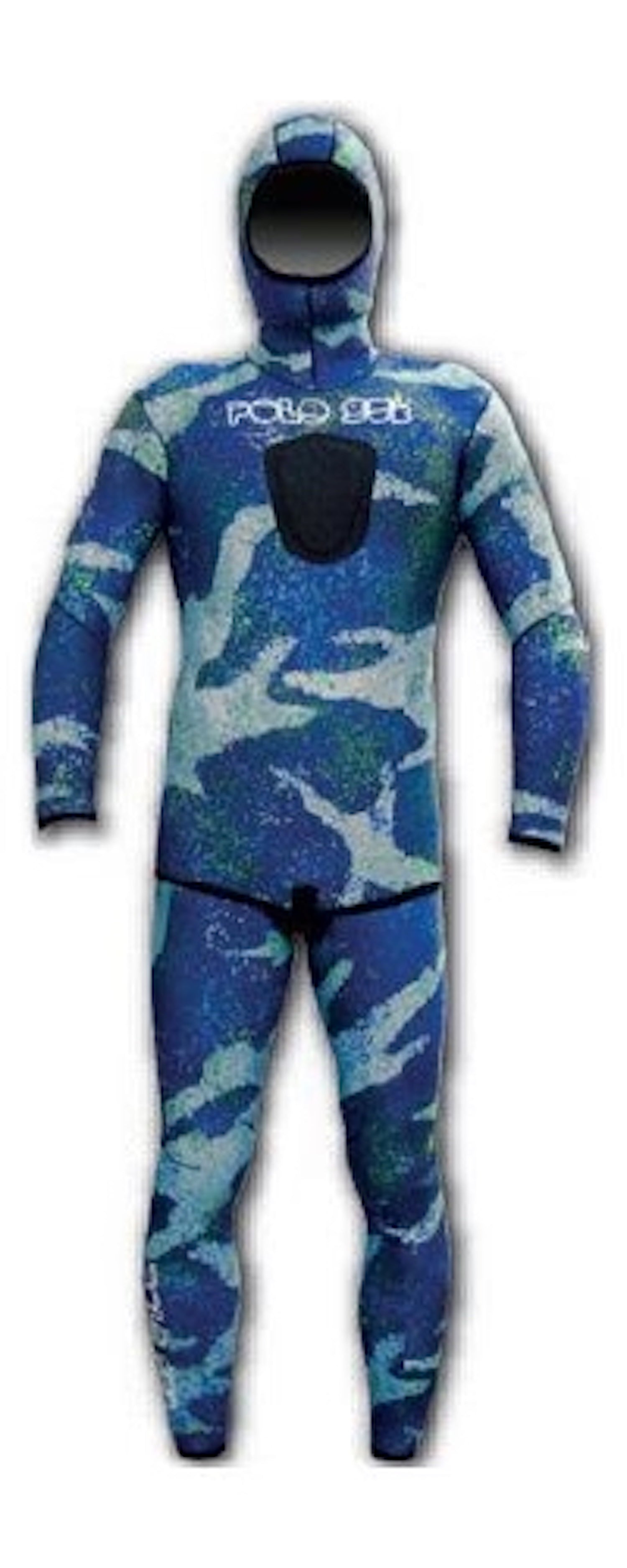 PoloSub Mens Open Cell Blue Camo Wetsuit 5.5mm